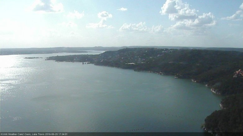Lake Travis webcam, June 20, 2016 4:55 PM CT