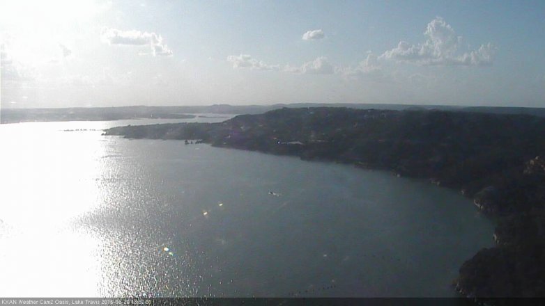Lake Travis webcam, June 20, 2016 5:40 PM CT