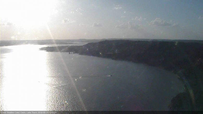 Lake Travis webcam, June 20, 2016 6:15 PM CT