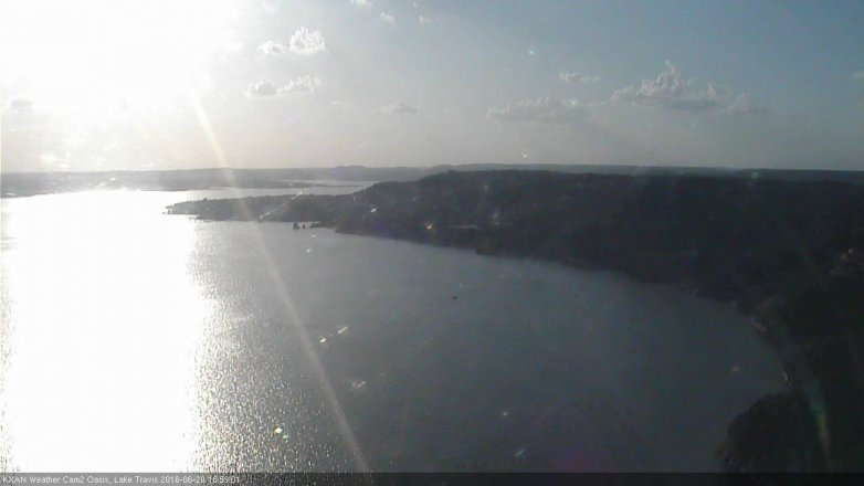 Lake Travis webcam, June 20, 2016 6:25 PM CT