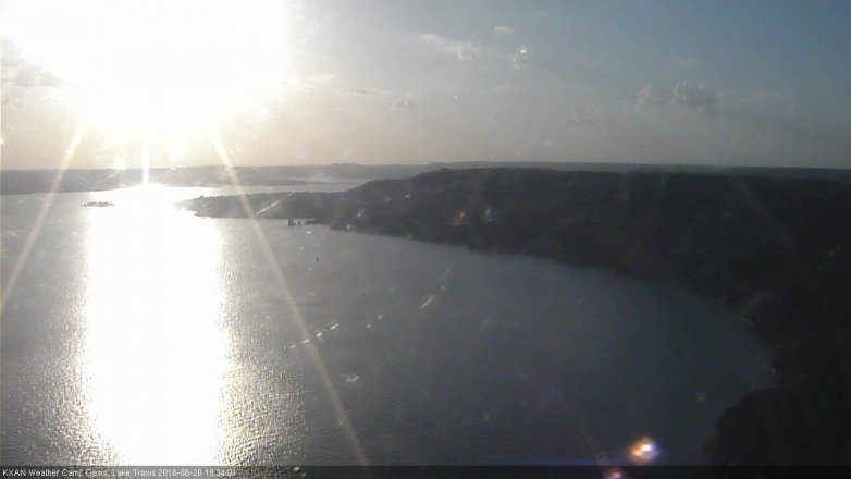 Lake Travis webcam, June 20, 2016 7:05 PM CT