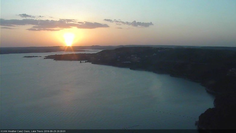 Lake Travis webcam, June 20, 2016 7:45 PM CT