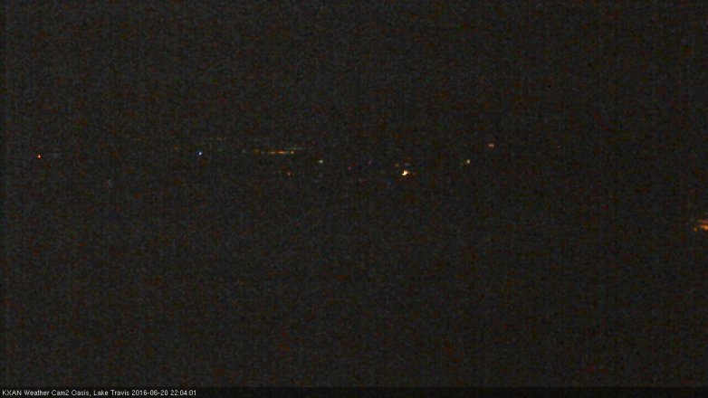 Lake Travis webcam, June 20, 2016 9:20 PM CT