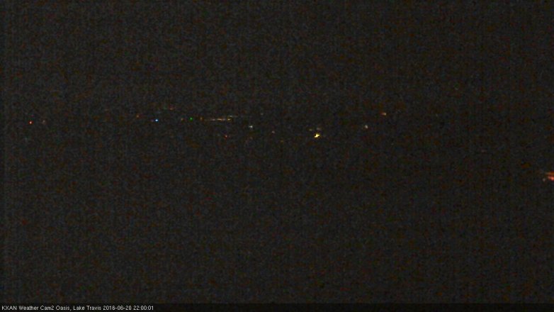 Lake Travis webcam, June 20, 2016 9:30 PM CT