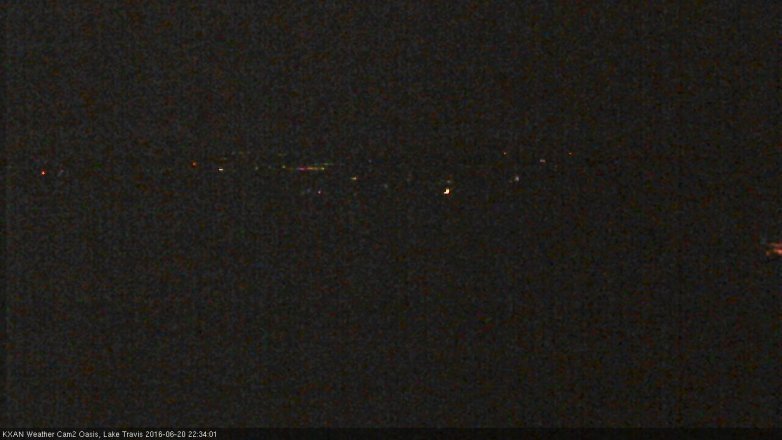 Lake Travis webcam, June 20, 2016 9:40 PM CT