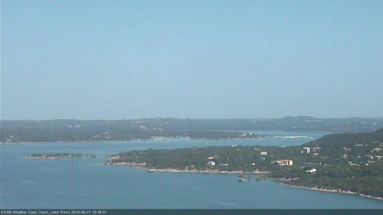 Lake Travis webcam, June 21, 2016 9:50 AM CT