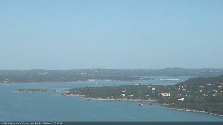 Lake Travis webcam, June 21, 2016 9:55 AM CT