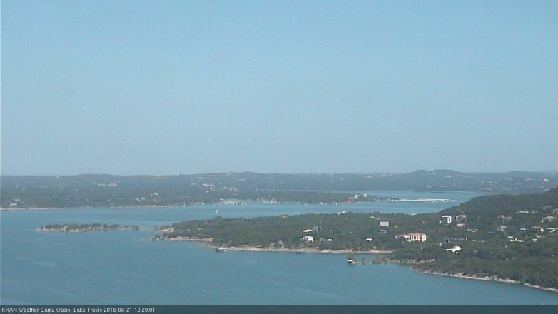 Lake Travis webcam, June 21, 2016 10:00 AM CT