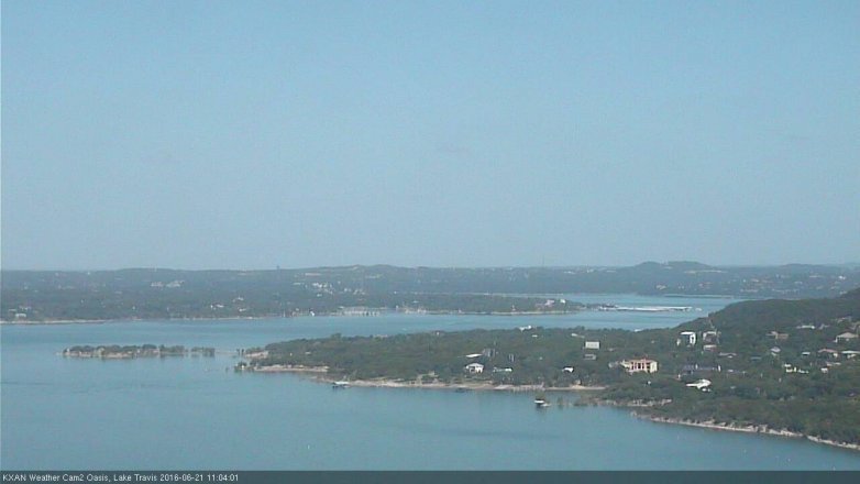 Lake Travis webcam, June 21, 2016 10:20 AM CT