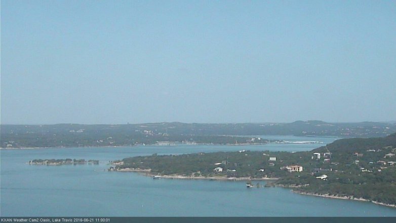 Lake Travis webcam, June 21, 2016 10:25 AM CT