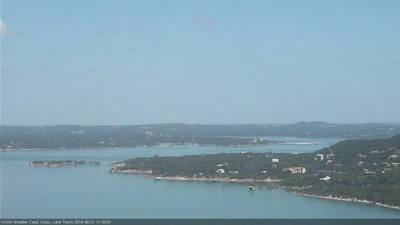 Lake Travis webcam, June 21, 2016 10:40 AM CT