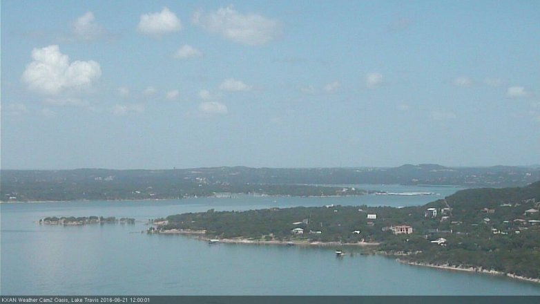 Lake Travis webcam, June 21, 2016 11:30 AM CT