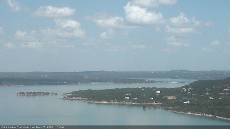 Lake Travis webcam, June 21, 2016 12:00 PM CT