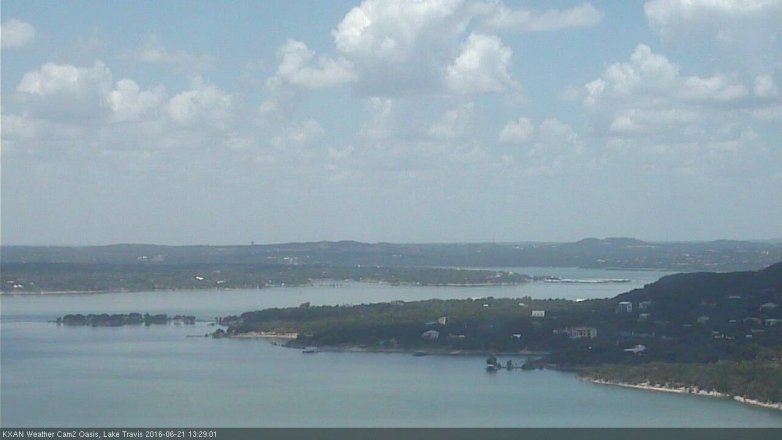 Lake Travis webcam, June 21, 2016 12:40 PM CT