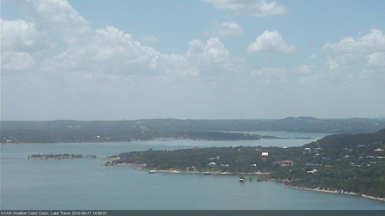 Lake Travis webcam, June 21, 2016 1:15 PM CT