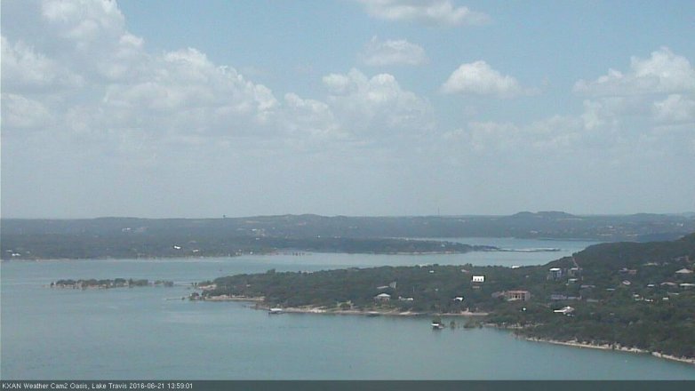 Lake Travis webcam, June 21, 2016 1:25 PM CT