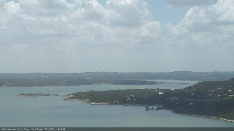 Lake Travis webcam, June 21, 2016 1:35 PM CT