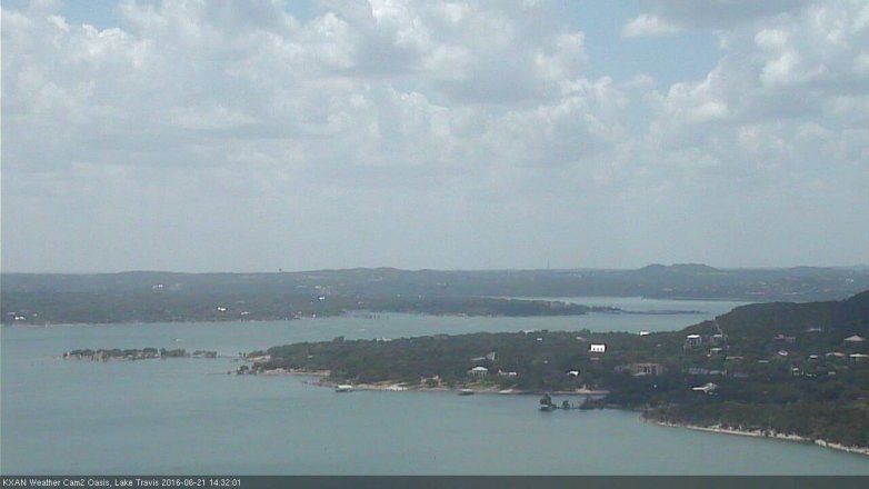 Lake Travis webcam, June 21, 2016 1:45 PM CT
