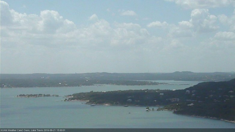 Lake Travis webcam, June 21, 2016 2:10 PM CT
