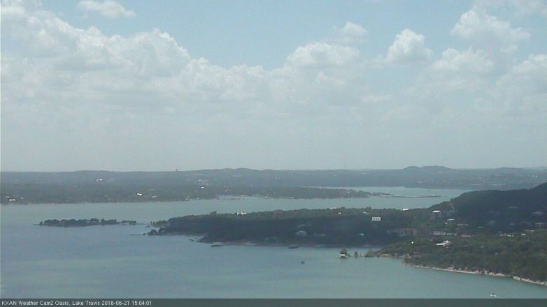 Lake Travis webcam, June 21, 2016 2:15 PM CT