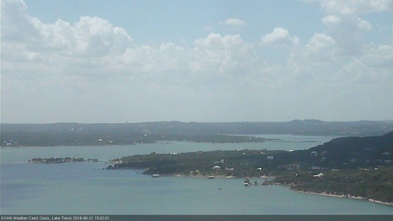 Lake Travis webcam, June 21, 2016 2:20 PM CT