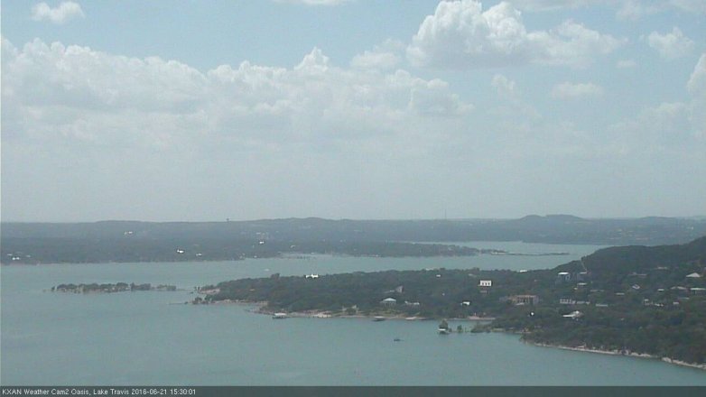 Lake Travis webcam, June 21, 2016 2:35 PM CT