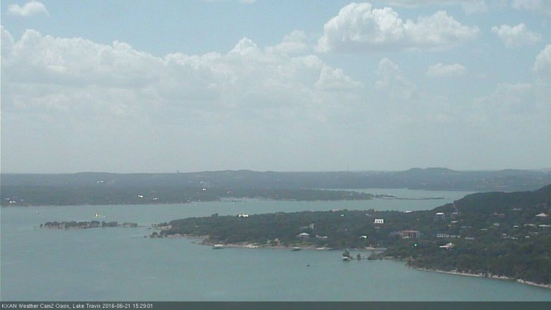 Lake Travis webcam, June 21, 2016 2:40 PM CT