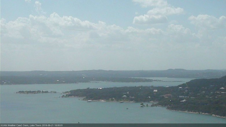Lake Travis webcam, June 21, 2016 3:05 PM CT