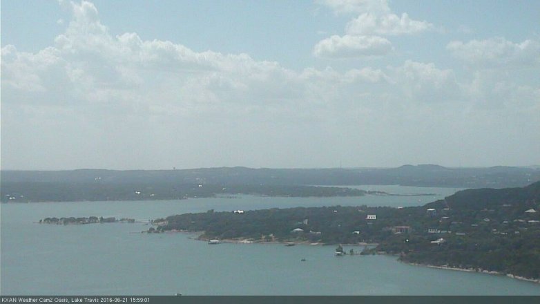 Lake Travis webcam, June 21, 2016 3:20 PM CT