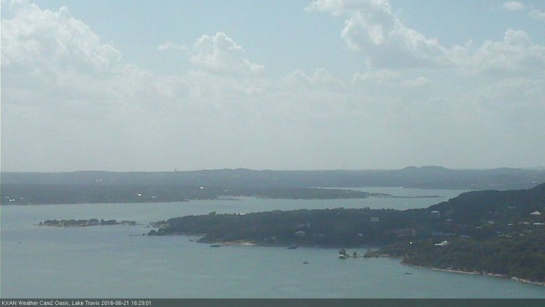 Lake Travis webcam, June 21, 2016 3:50 PM CT
