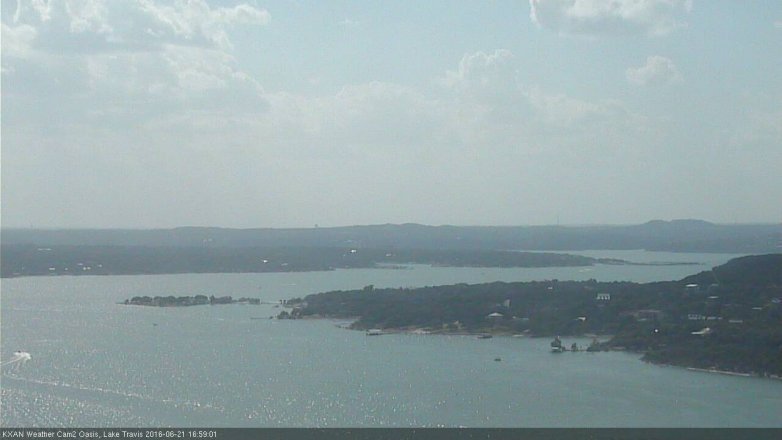 Lake Travis webcam, June 21, 2016 4:05 PM CT