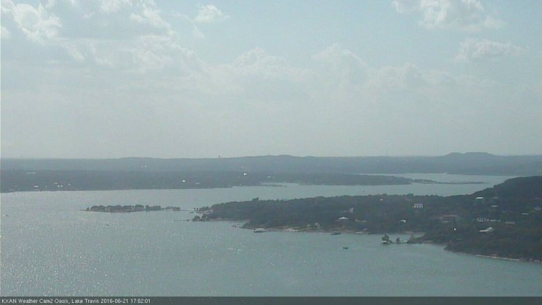 Lake Travis webcam, June 21, 2016 4:20 PM CT