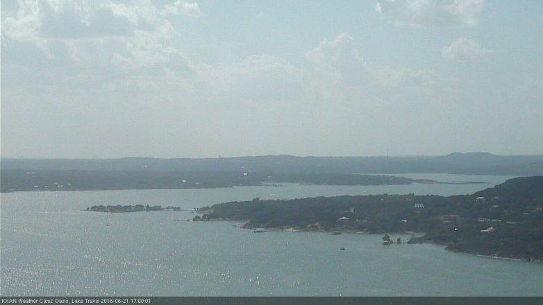 Lake Travis webcam, June 21, 2016 4:25 PM CT