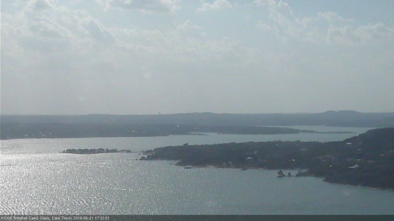 Lake Travis webcam, June 21, 2016 4:35 PM CT