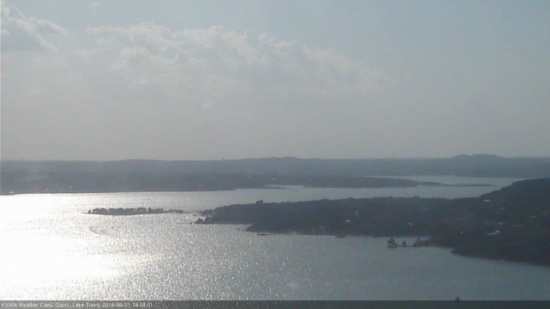 Lake Travis webcam, June 21, 2016 5:35 PM CT