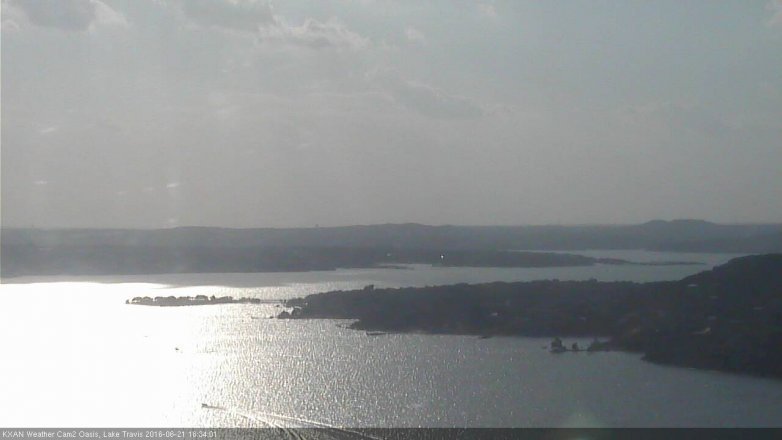 Lake Travis webcam, June 21, 2016 5:45 PM CT