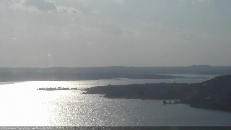 Lake Travis webcam, June 21, 2016 5:50 PM CT