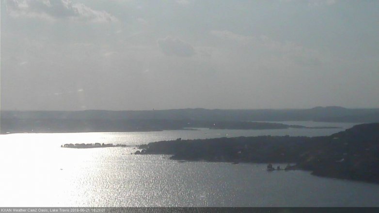 Lake Travis webcam, June 21, 2016 5:55 PM CT