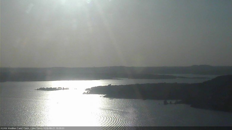 Lake Travis webcam, June 21, 2016 6:40 PM CT