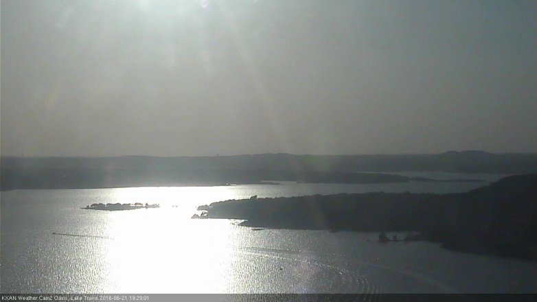 Lake Travis webcam, June 21, 2016 6:50 PM CT