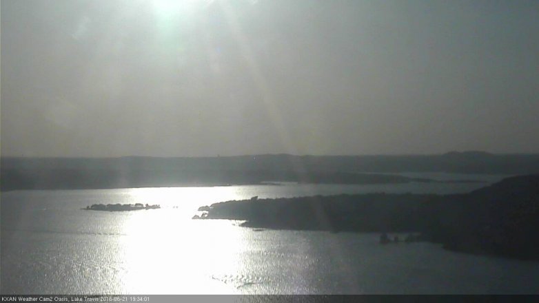 Lake Travis webcam, June 21, 2016 7:00 PM CT