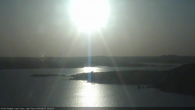 Lake Travis webcam, June 21, 2016 7:15 PM CT