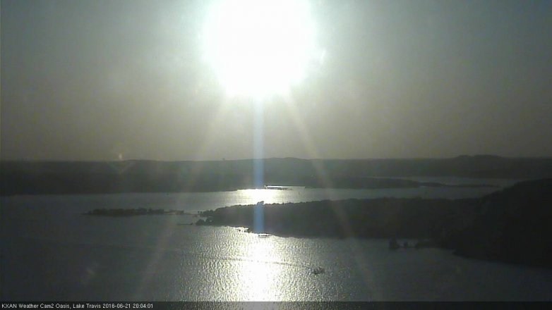 Lake Travis webcam, June 21, 2016 7:20 PM CT