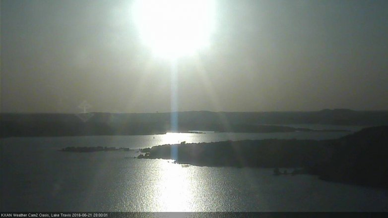 Lake Travis webcam, June 21, 2016 7:30 PM CT