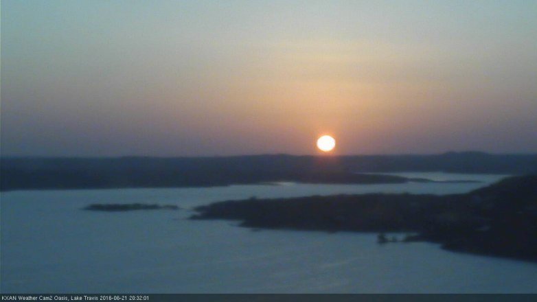 Lake Travis webcam, June 21, 2016 7:50 PM CT
