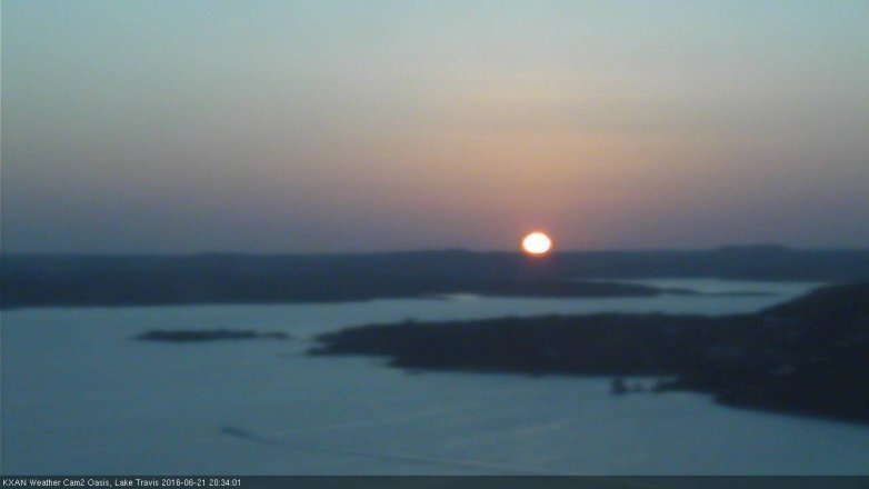 Lake Travis webcam, June 21, 2016 8:05 PM CT