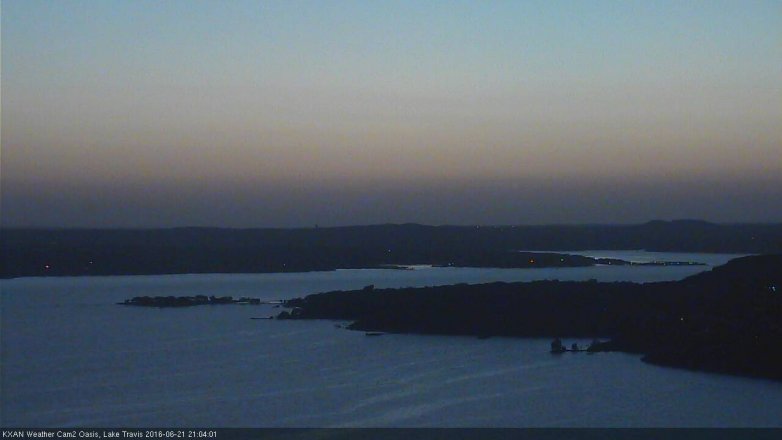 Lake Travis webcam, June 21, 2016 8:15 PM CT