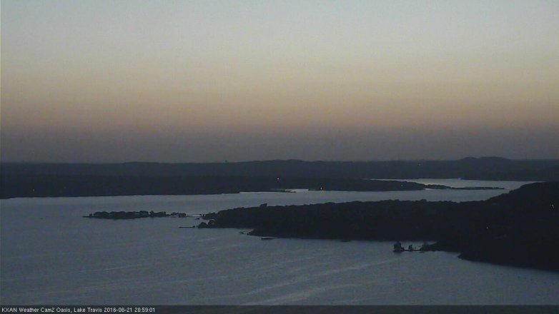 Lake Travis webcam, June 21, 2016 8:25 PM CT