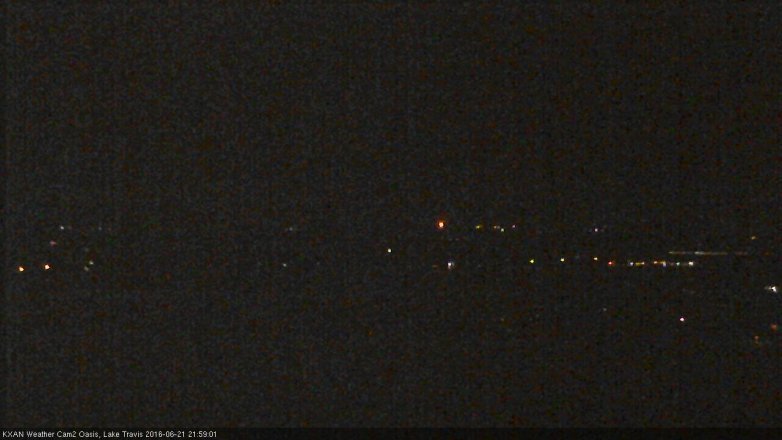 Lake Travis webcam, June 21, 2016 9:05 PM CT