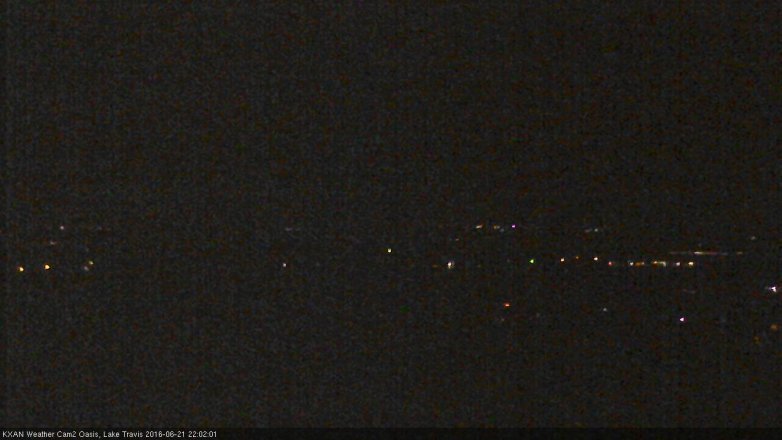 Lake Travis webcam, June 21, 2016 9:30 PM CT